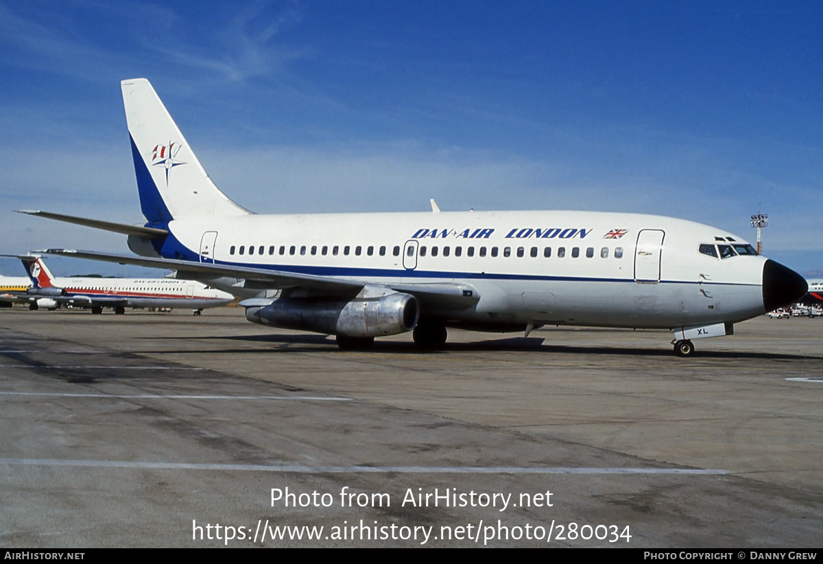 Aircraft Photo of G-BJXL | Boeing 737-2T4/Adv | Dan-Air London | AirHistory.net #280034