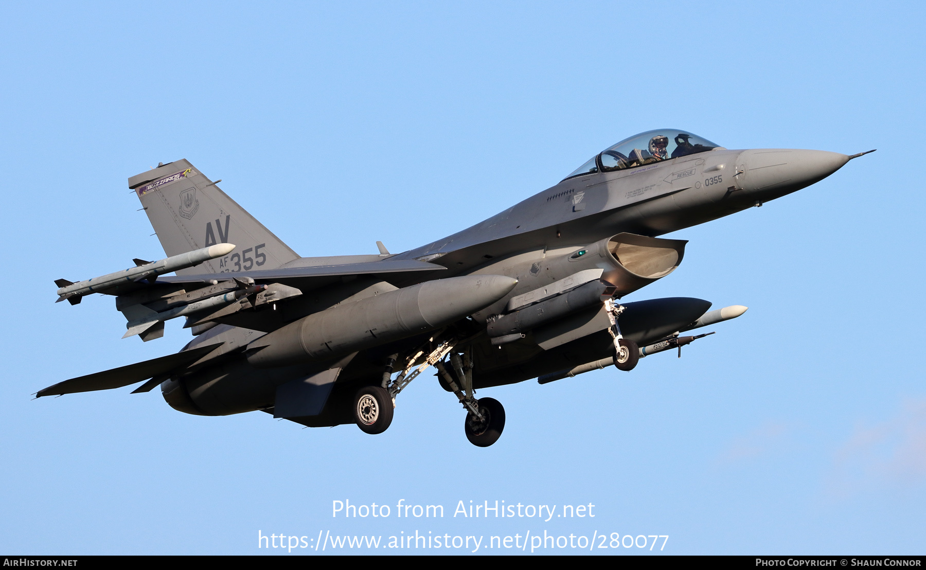 Aircraft Photo of 87-0355 / AF87-355 | General Dynamics F-16CM Fighting Falcon | USA - Air Force | AirHistory.net #280077