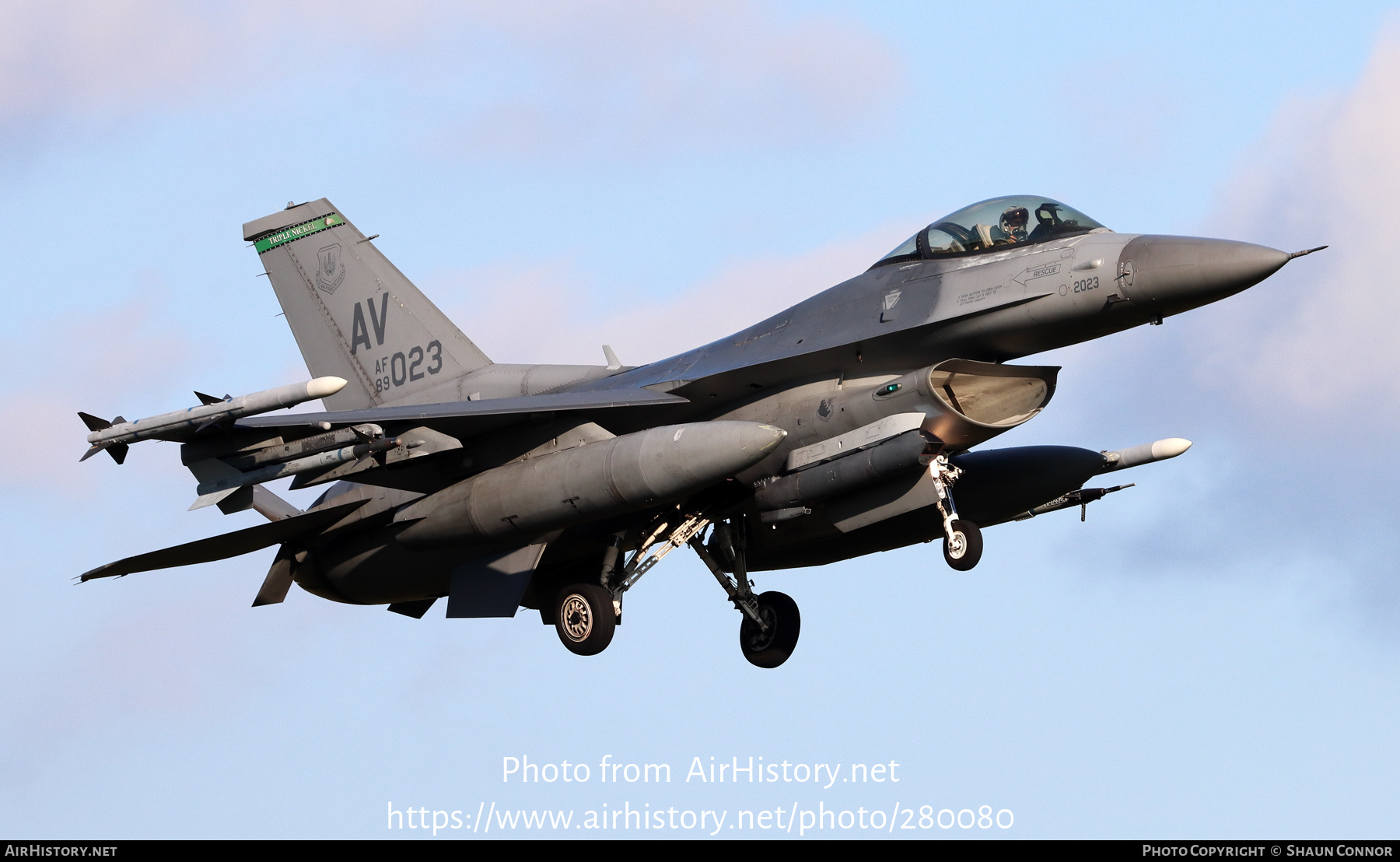 Aircraft Photo of 89-2023 / AF89-023 | General Dynamics F-16CM Fighting Falcon | USA - Air Force | AirHistory.net #280080