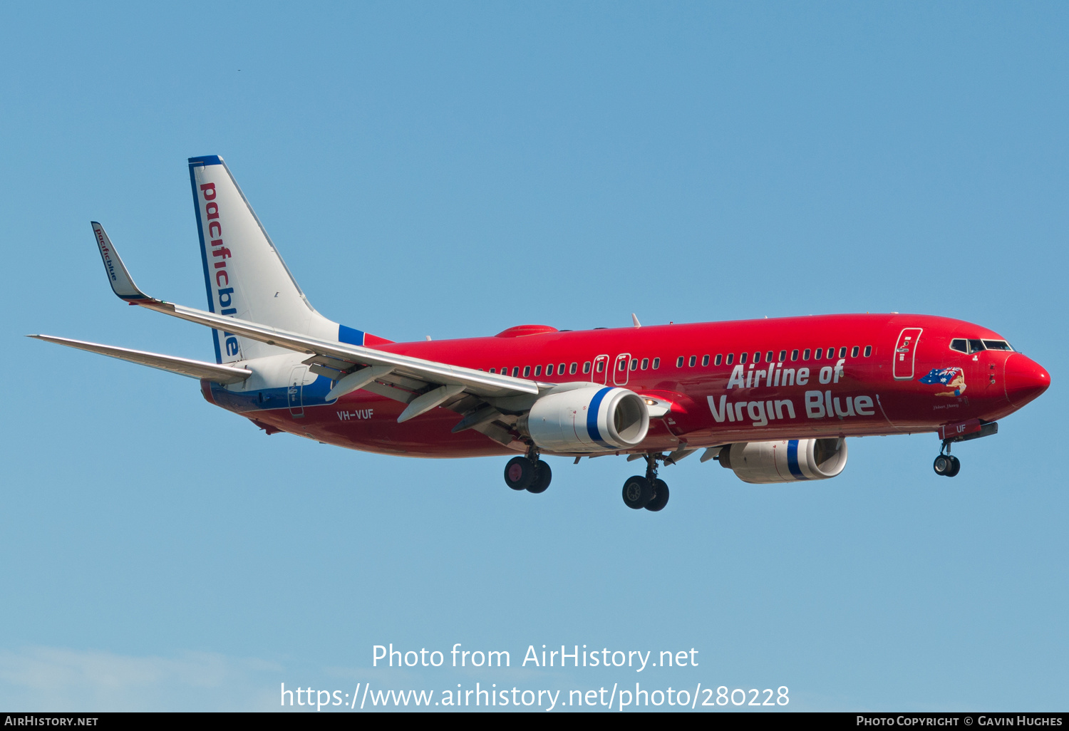 Aircraft Photo of VH-VUF | Boeing 737-8FE | Pacific Blue Airlines | AirHistory.net #280228