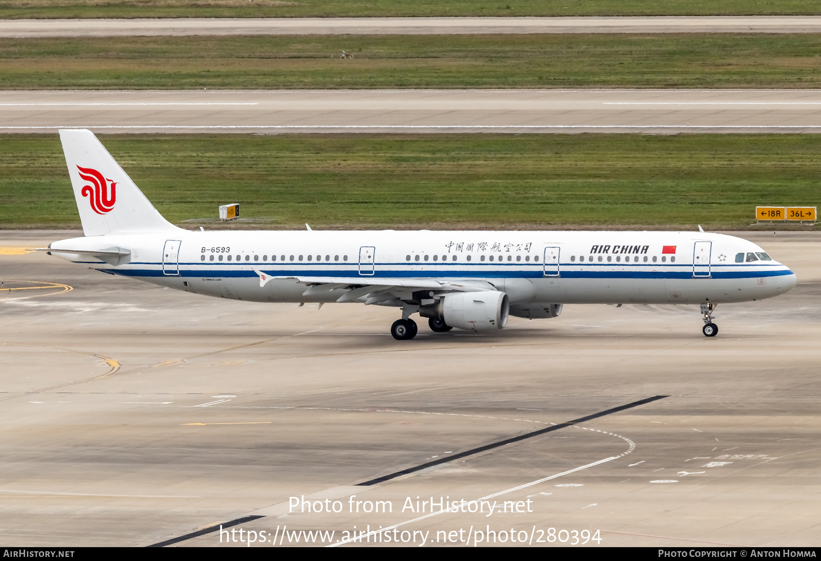 Aircraft Photo of B-6593 | Airbus A321-213 | Air China | AirHistory.net #280394