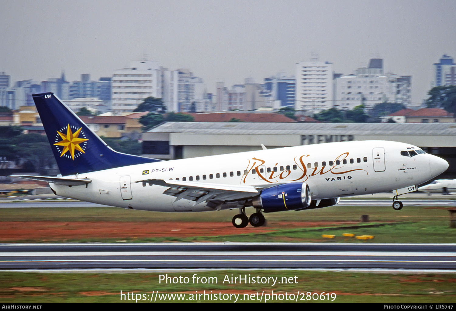 Aircraft Photo of PT-SLW | Boeing 737-53A | Rio-Sul | AirHistory.net #280619