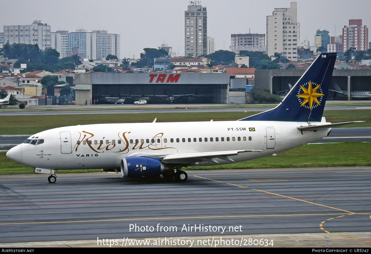 Aircraft Photo of PT-SSM | Boeing 737-5Y0 | Rio-Sul | AirHistory.net #280634