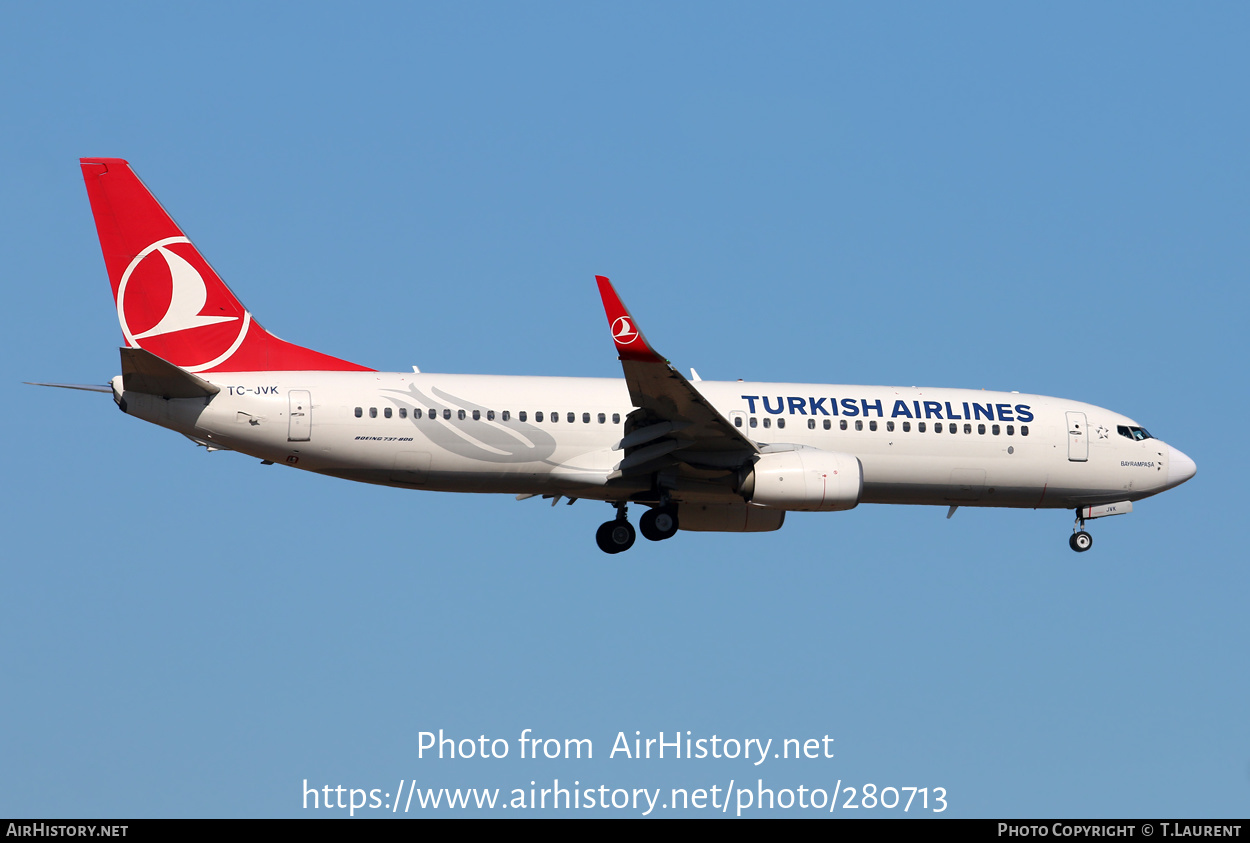 Aircraft Photo of TC-JVK | Boeing 737-8F2 | Turkish Airlines | AirHistory.net #280713