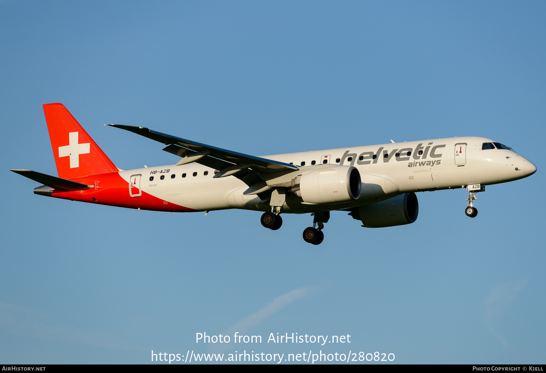 Aircraft Photo of HB-AZB | Embraer 190-E2 (ERJ-190-300) | Helvetic Airways | AirHistory.net #280820