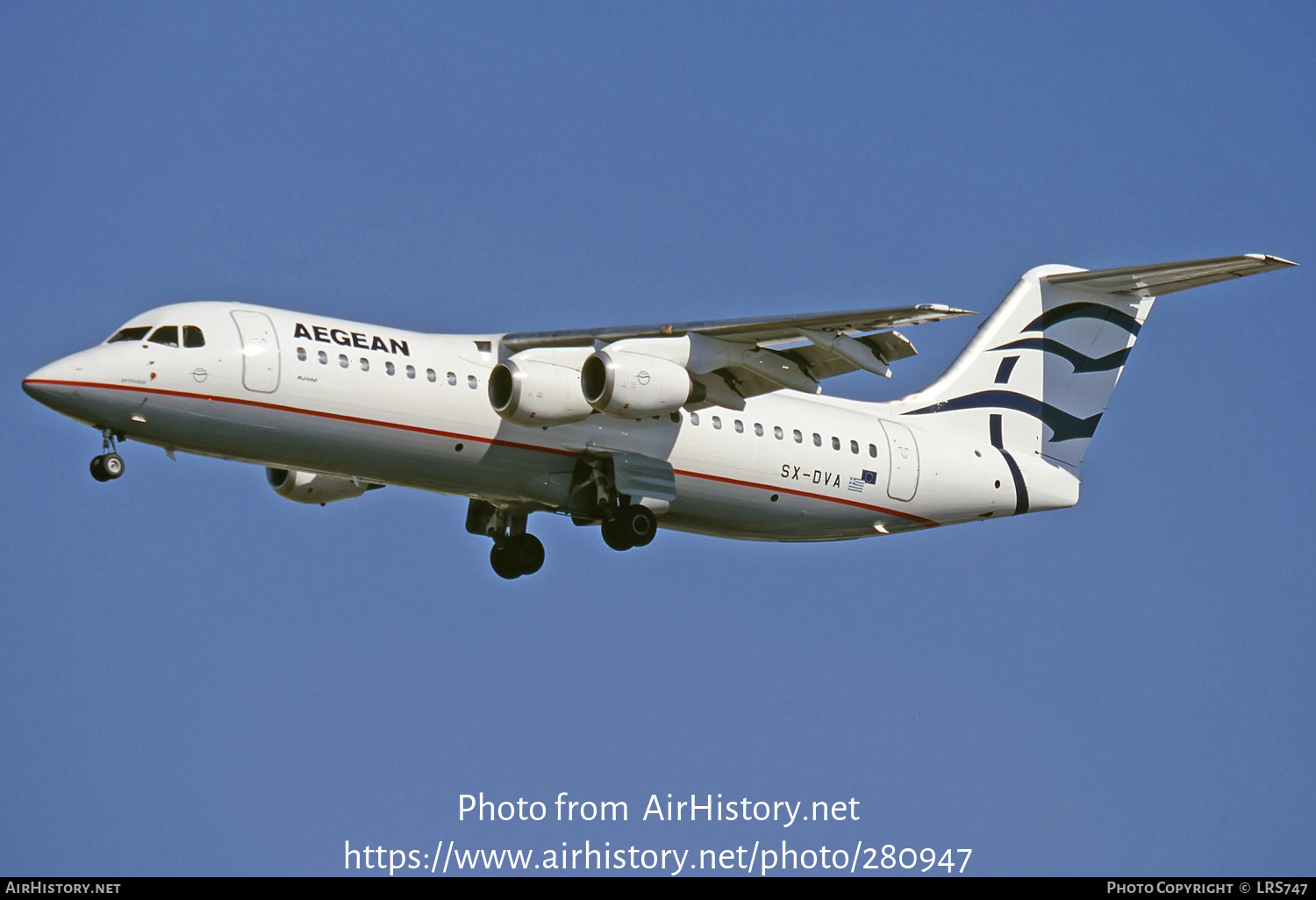 Aircraft Photo of SX-DVA | BAE Systems Avro 146-RJ100 | Aegean Airlines | AirHistory.net #280947