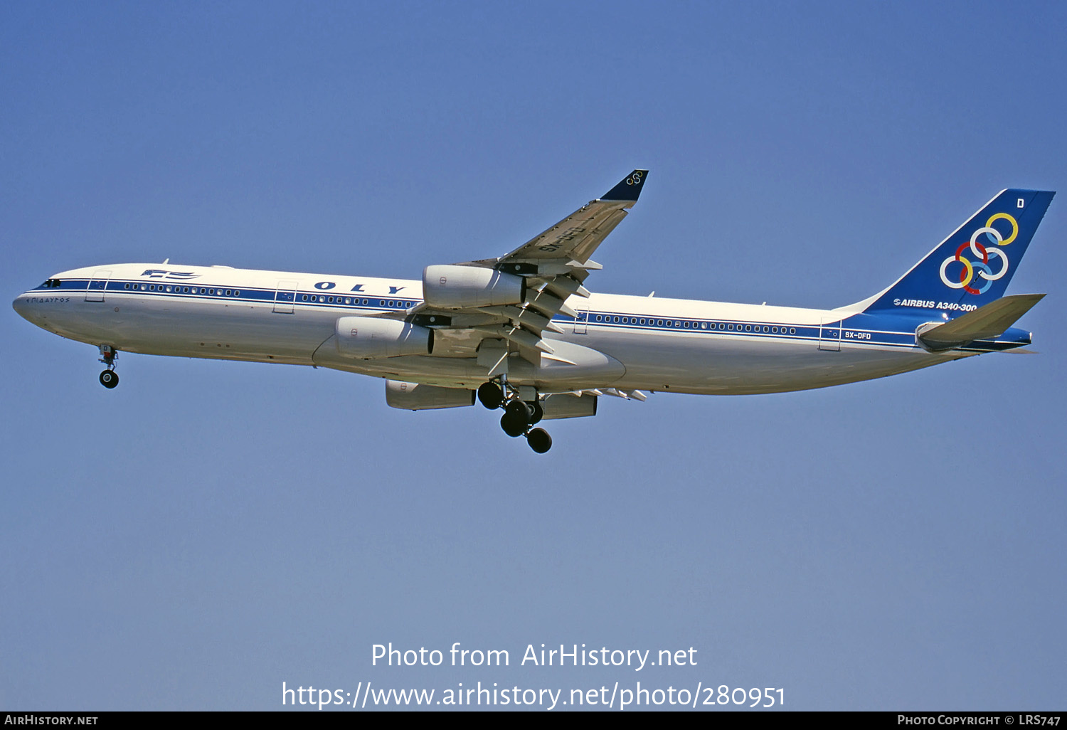 Aircraft Photo of SX-DFD | Airbus A340-313X | Olympic | AirHistory.net #280951