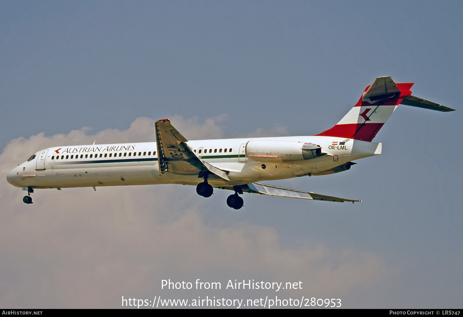 Aircraft Photo of OE-LML | McDonnell Douglas MD-87 (DC-9-87) | Austrian Airlines | AirHistory.net #280953