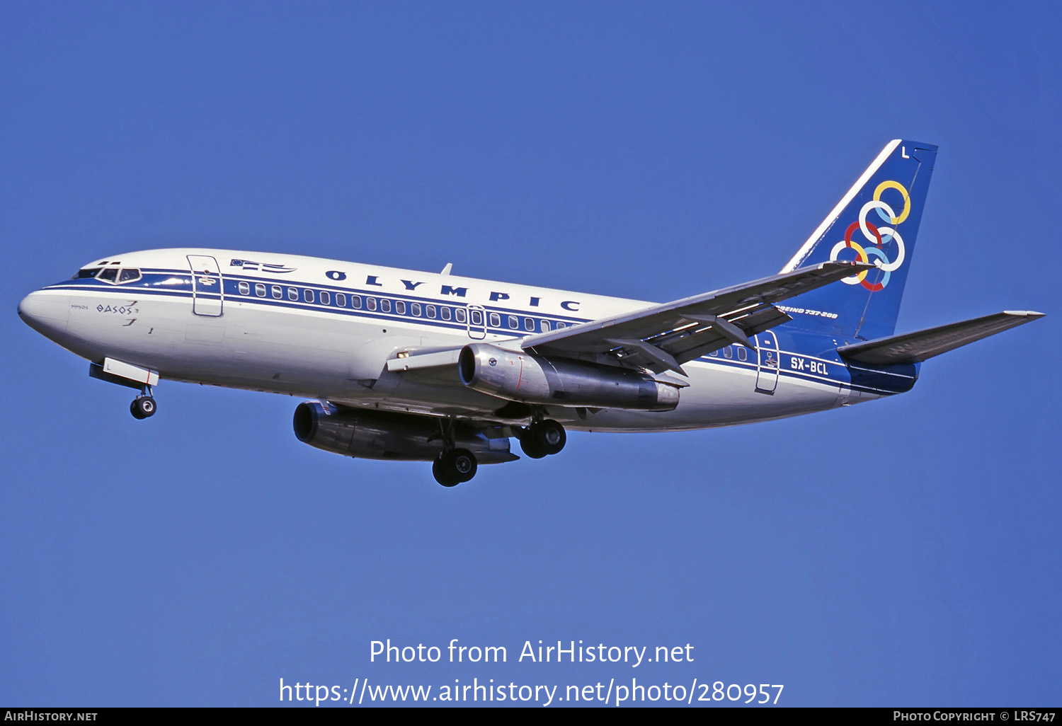 Aircraft Photo of SX-BCL | Boeing 737-284/Adv | Olympic | AirHistory.net #280957