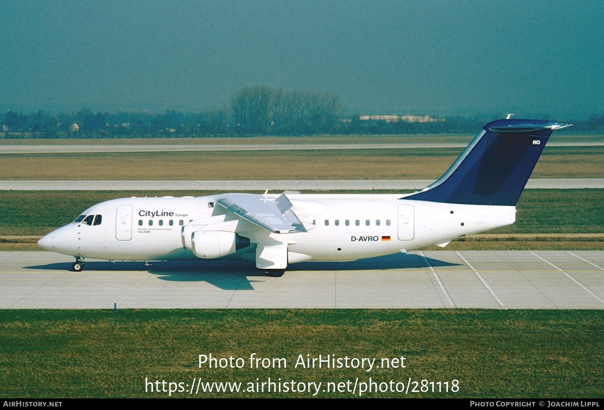 Aircraft Photo of D-AVRO | British Aerospace Avro 146-RJ85 | CityLine Europe | AirHistory.net #281118