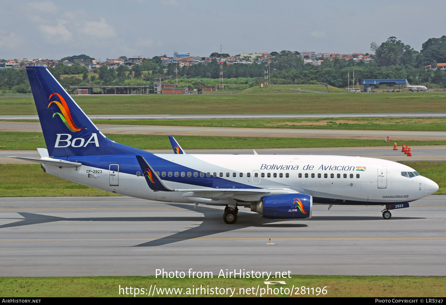 Aircraft Photo of CP-2923 | Boeing 737-7Q8 | Boliviana de Aviación - BoA | AirHistory.net #281196