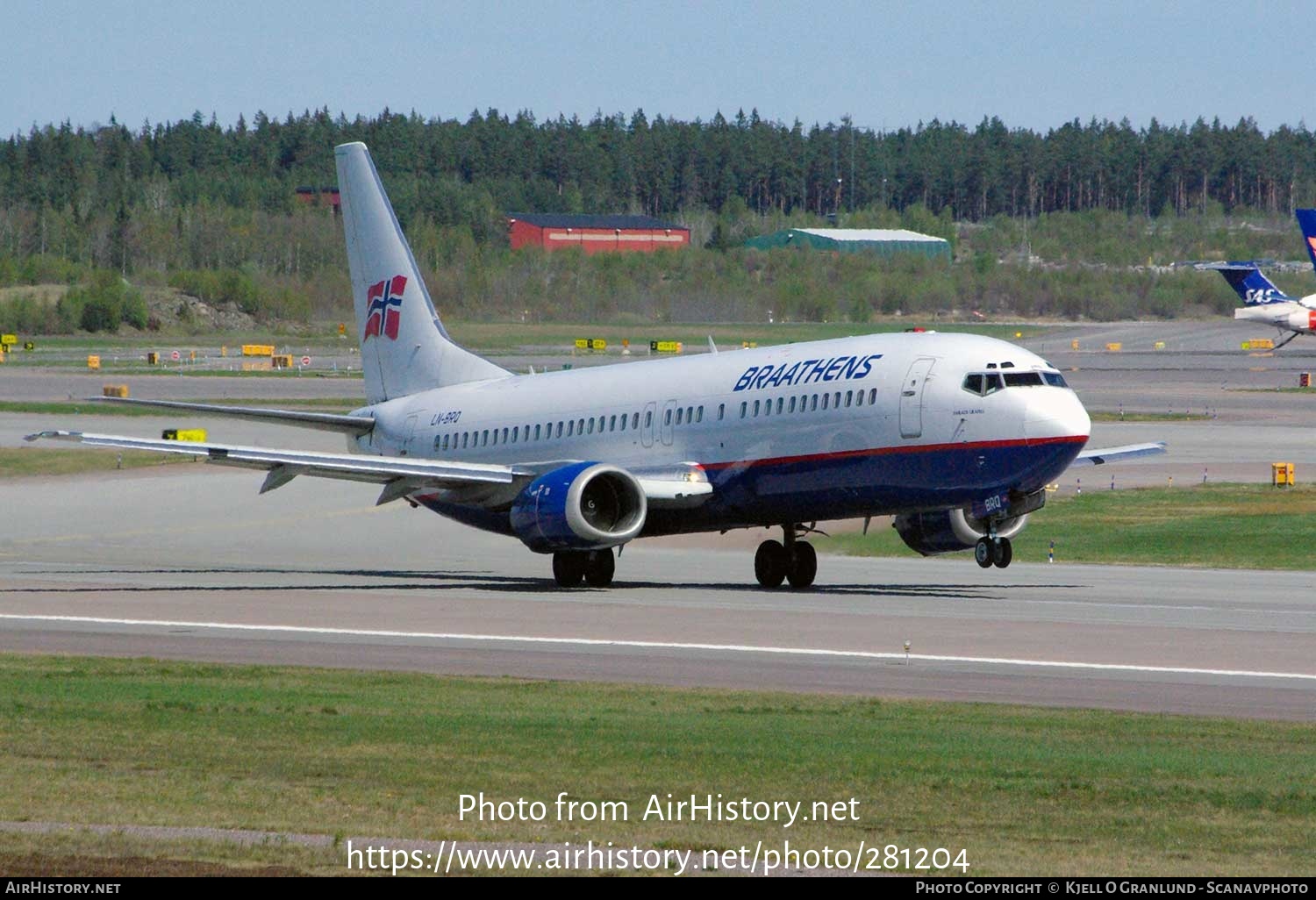 Aircraft Photo of LN-BRQ | Boeing 737-405 | Braathens | AirHistory.net #281204