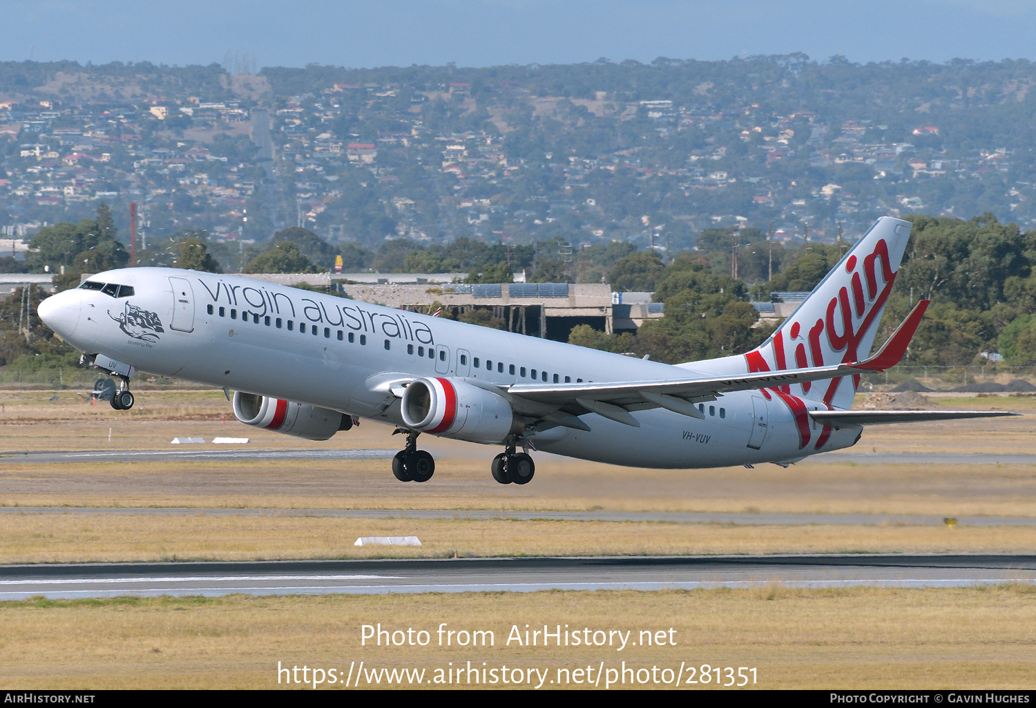 Aircraft Photo of VH-VUV | Boeing 737-8FE | Virgin Australia Airlines | AirHistory.net #281351