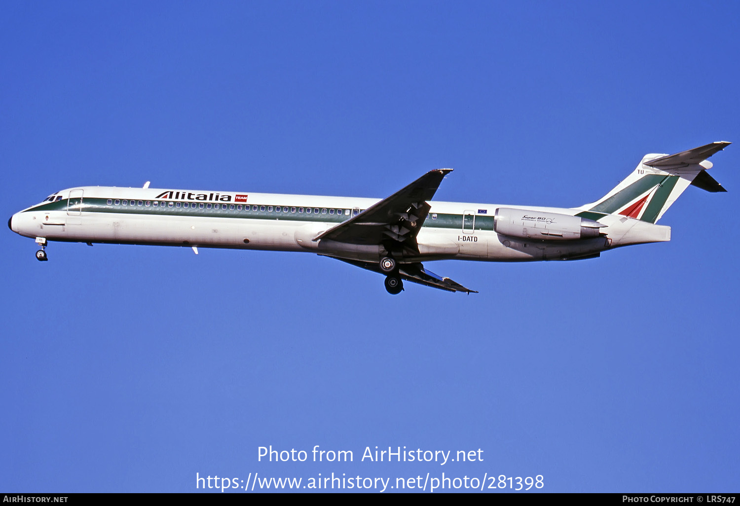 Aircraft Photo of I-DATD | McDonnell Douglas MD-82 (DC-9-82) | Alitalia | AirHistory.net #281398