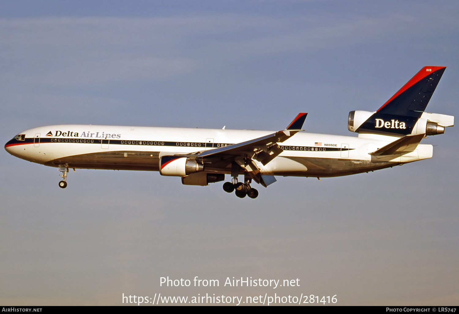 Aircraft Photo of N805DE | McDonnell Douglas MD-11 | Delta Air Lines | AirHistory.net #281416