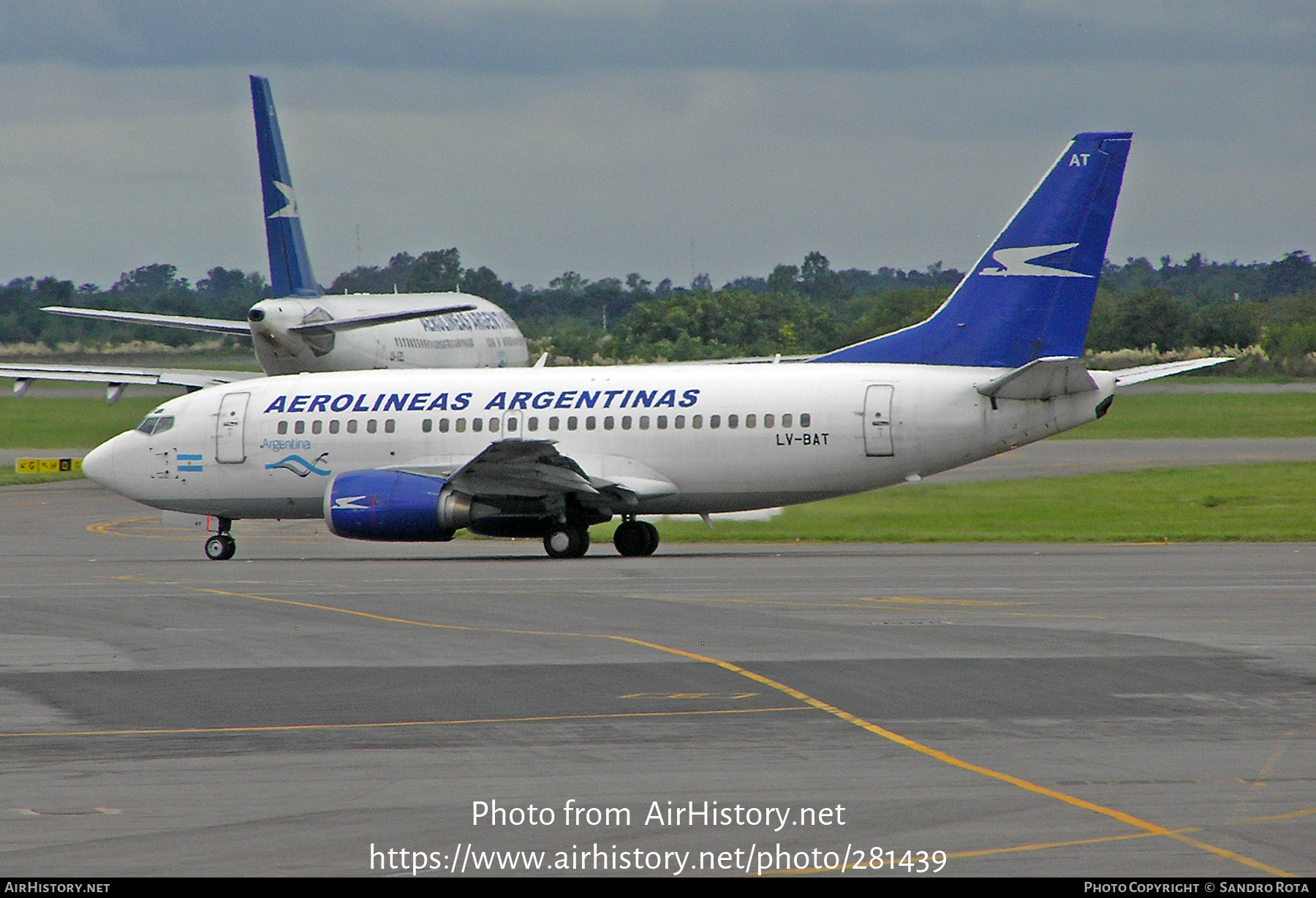 Aircraft Photo of LV-BAT | Boeing 737-5H6 | Aerolíneas Argentinas | AirHistory.net #281439