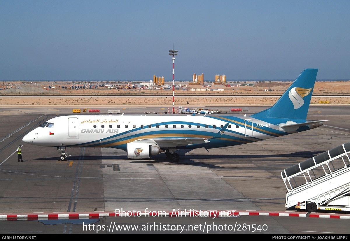 Aircraft Photo of A4O-EA | Embraer 175LR (ERJ-170-200LR) | Oman Air | AirHistory.net #281540