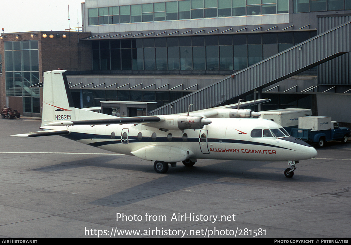 Aircraft Photo of N26215 | Nord 262A-12 | Allegheny Commuter | AirHistory.net #281581