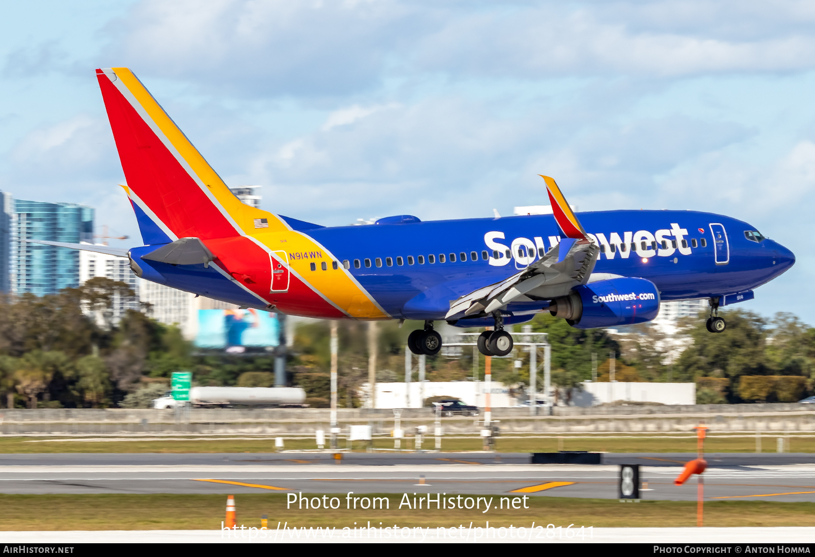 Aircraft Photo of N914WN | Boeing 737-7H4 | Southwest Airlines | AirHistory.net #281641