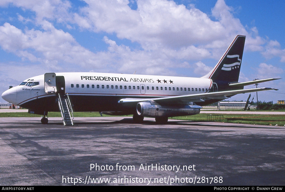 Aircraft Photo of N322XV | Boeing 737-219 | Presidential Airways | AirHistory.net #281788