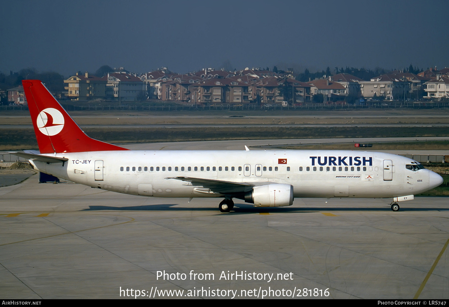 Aircraft Photo of TC-JEY | Boeing 737-4Y0 | Turkish Airlines | AirHistory.net #281816