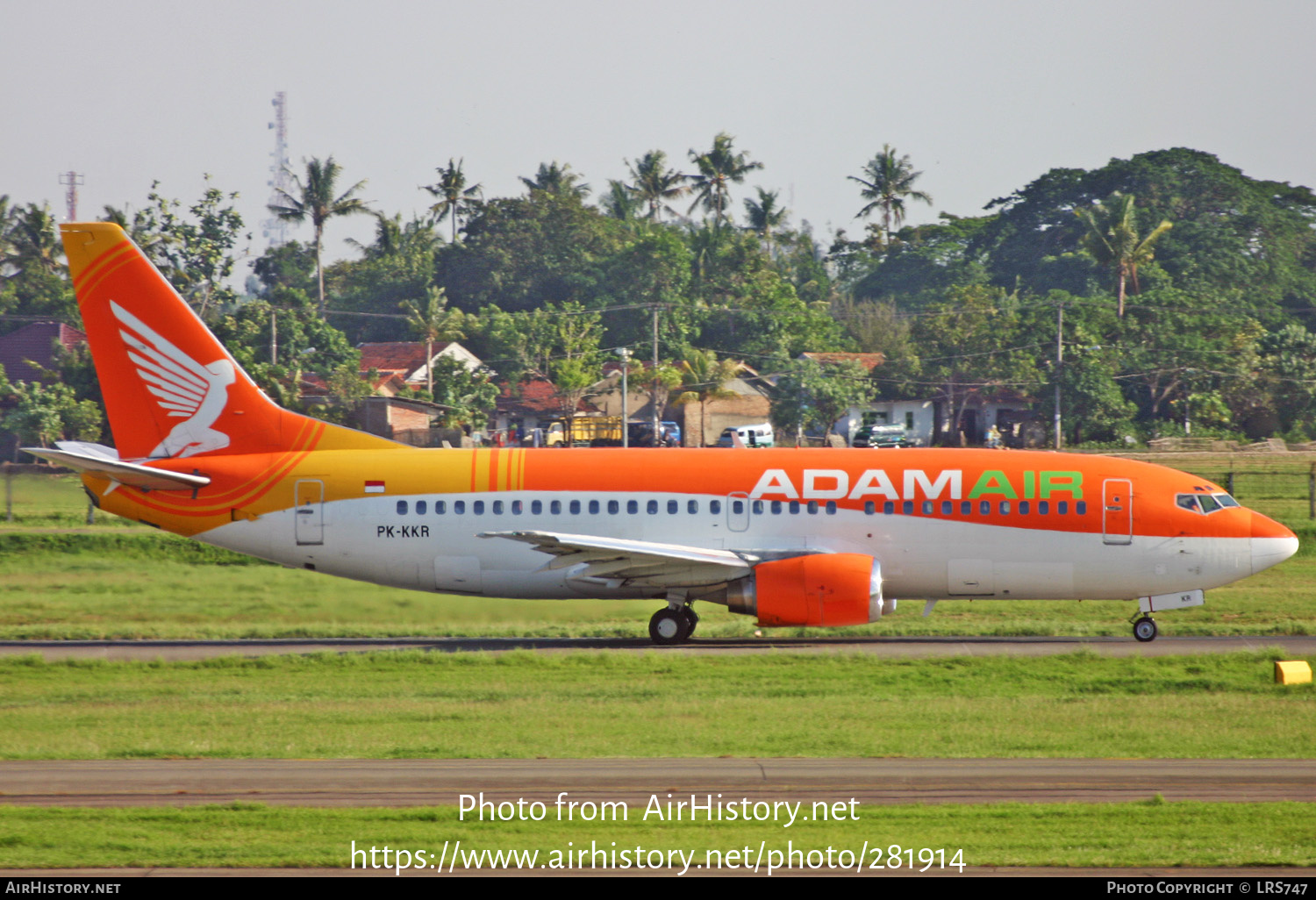 Aircraft Photo of PK-KKR | Boeing 737-3L9 | AdamAir | AirHistory.net #281914