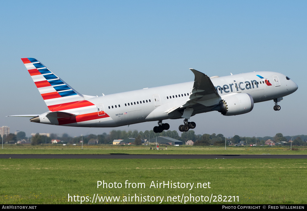 Aircraft Photo of N815AA | Boeing 787-8 Dreamliner | American Airlines | AirHistory.net #282211