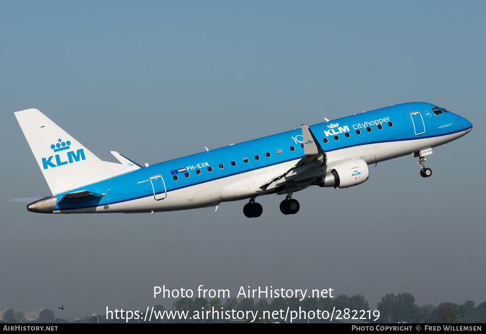 Aircraft Photo of PH-EXN | Embraer 175STD (ERJ-170-200STD) | KLM Cityhopper | AirHistory.net #282219