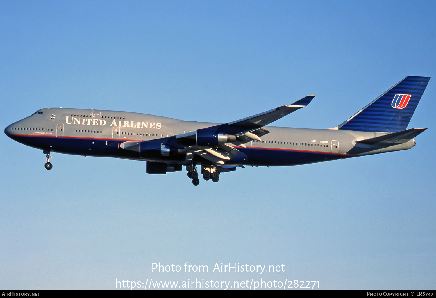 Aircraft Photo of N196UA | Boeing 747-422 | United Airlines | AirHistory.net #282271