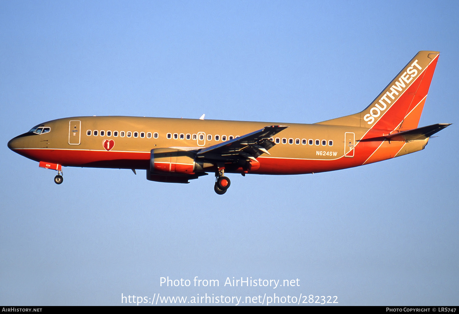 Aircraft Photo of N624SW | Boeing 737-3H4 | Southwest Airlines | AirHistory.net #282322