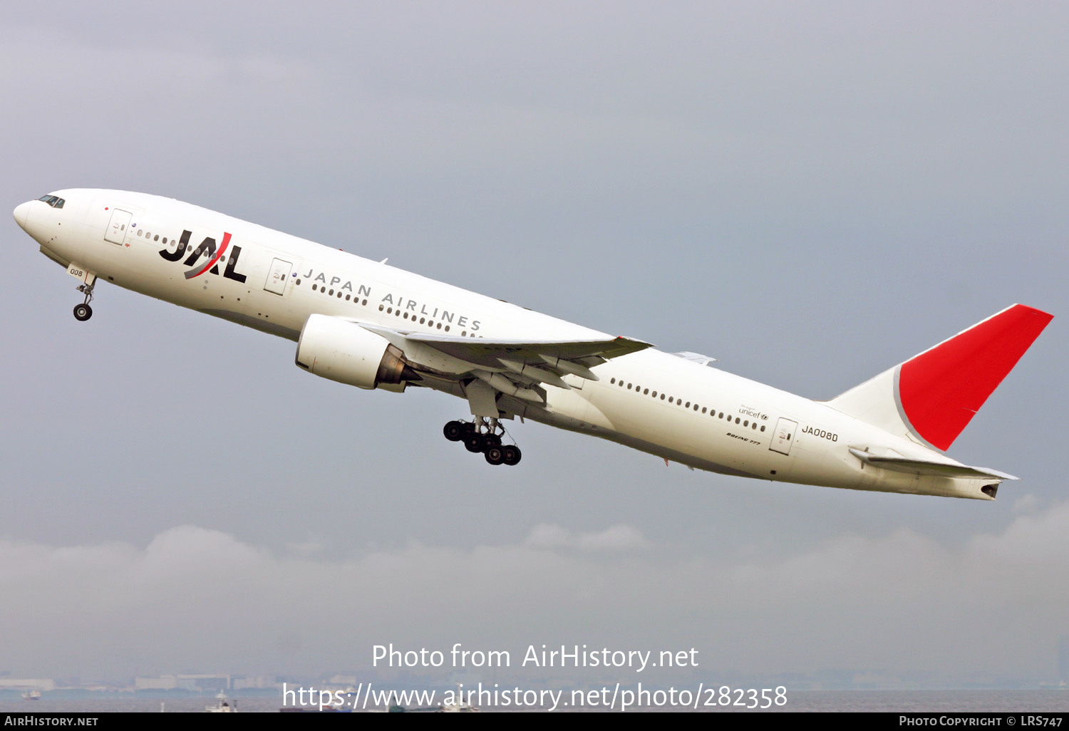 Aircraft Photo of JA008D | Boeing 777-289 | Japan Airlines - JAL | AirHistory.net #282358