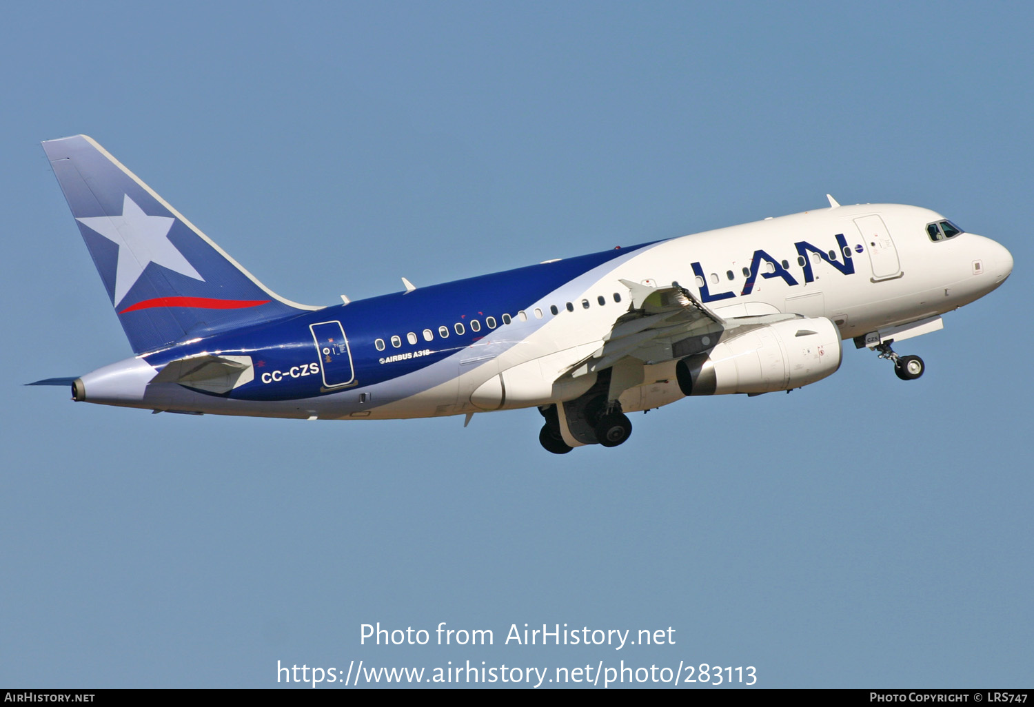 Aircraft Photo of CC-CZS | Airbus A318-121 | LAN Airlines - Línea Aérea Nacional | AirHistory.net #283113