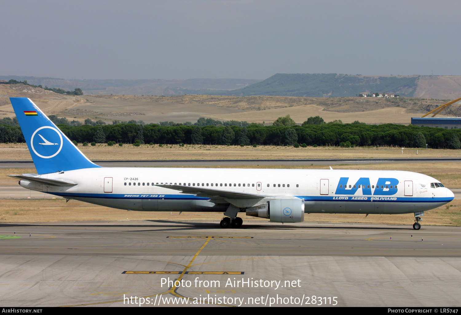 Aircraft Photo of CP-2426 | Boeing 767-3P6/ER | Lloyd Aereo Boliviano - LAB | AirHistory.net #283115