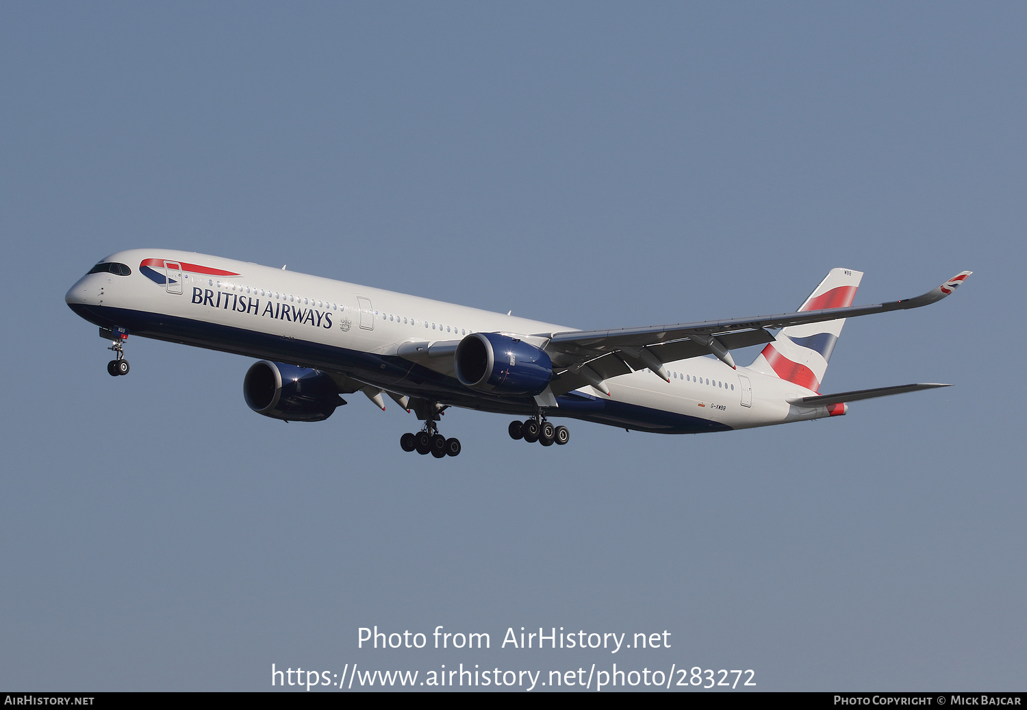 Aircraft Photo of G-XWBB | Airbus A350-1041 | British Airways | AirHistory.net #283272