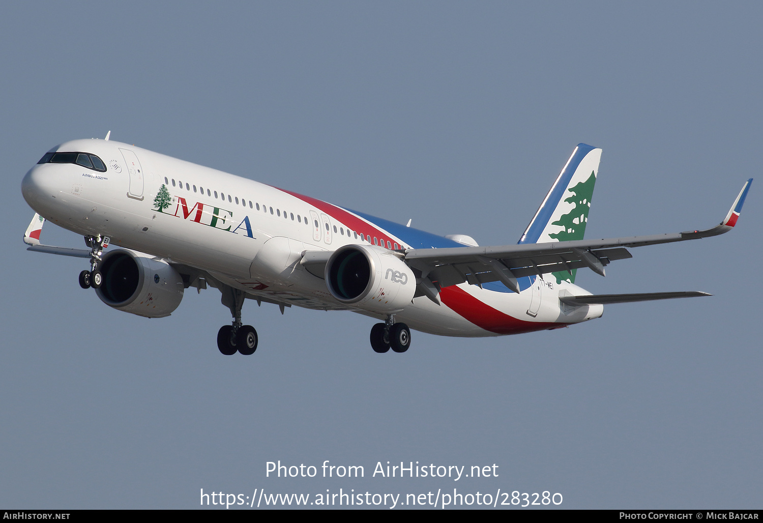 Aircraft Photo of T7-ME1 | Airbus A321-271N | MEA - Middle East Airlines | AirHistory.net #283280