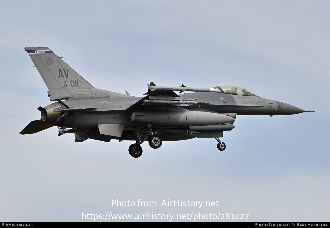 Aircraft Photo of 89-2011 / AF89-011 | General Dynamics F-16CM Fighting Falcon | USA - Air Force | AirHistory.net #283427