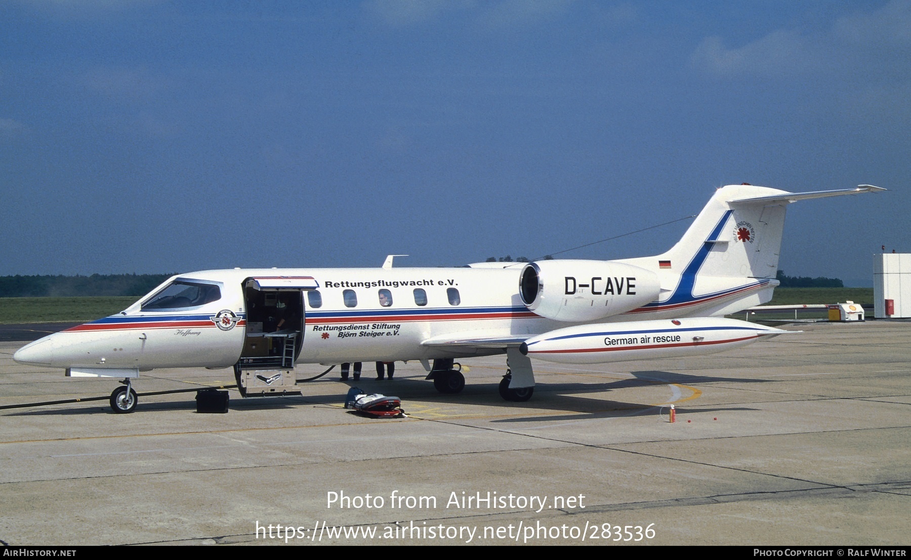 Aircraft Photo of D-CAVE | Gates Learjet 35A | Deutsche Rettungsflugwacht - German Air Rescue | AirHistory.net #283536