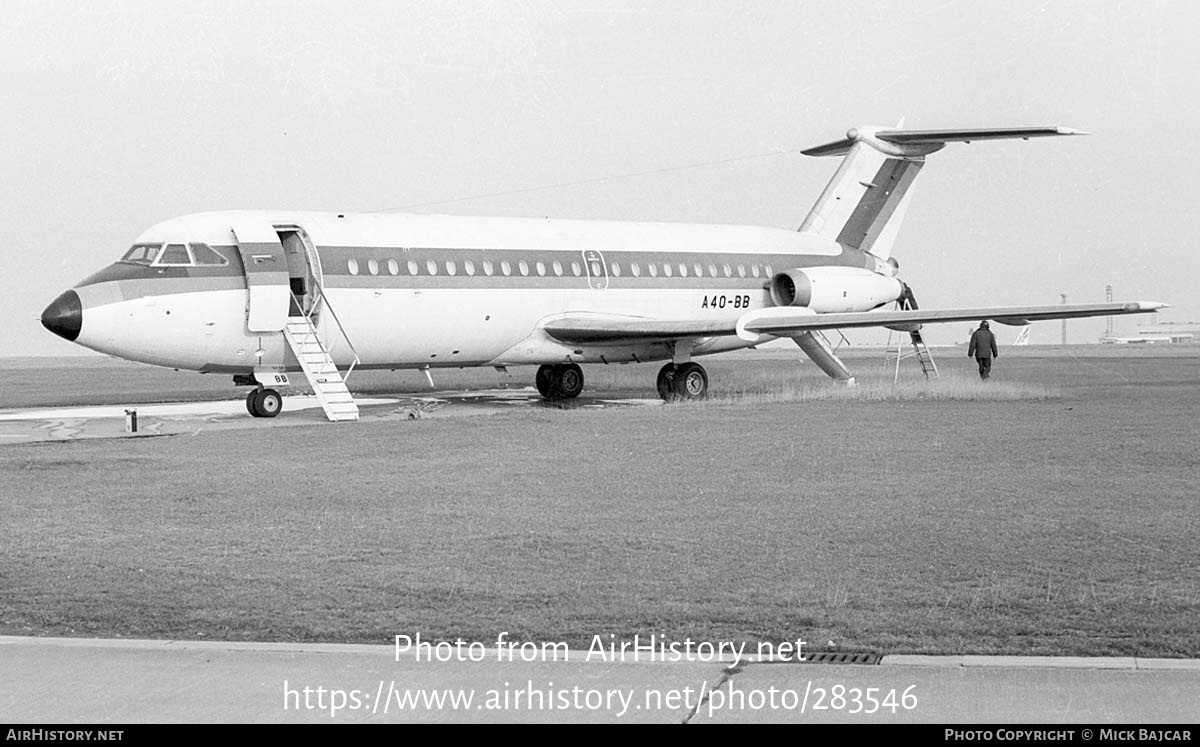 Aircraft Photo of A4O-BB | BAC 111-409AY One-Eleven | AirHistory.net #283546