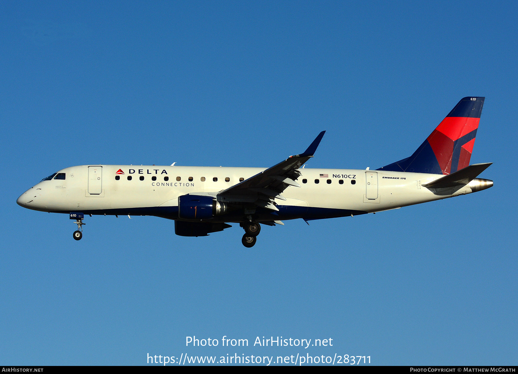 Aircraft Photo of N610CZ | Embraer 175LR (ERJ-170-200LR) | Delta Connection | AirHistory.net #283711