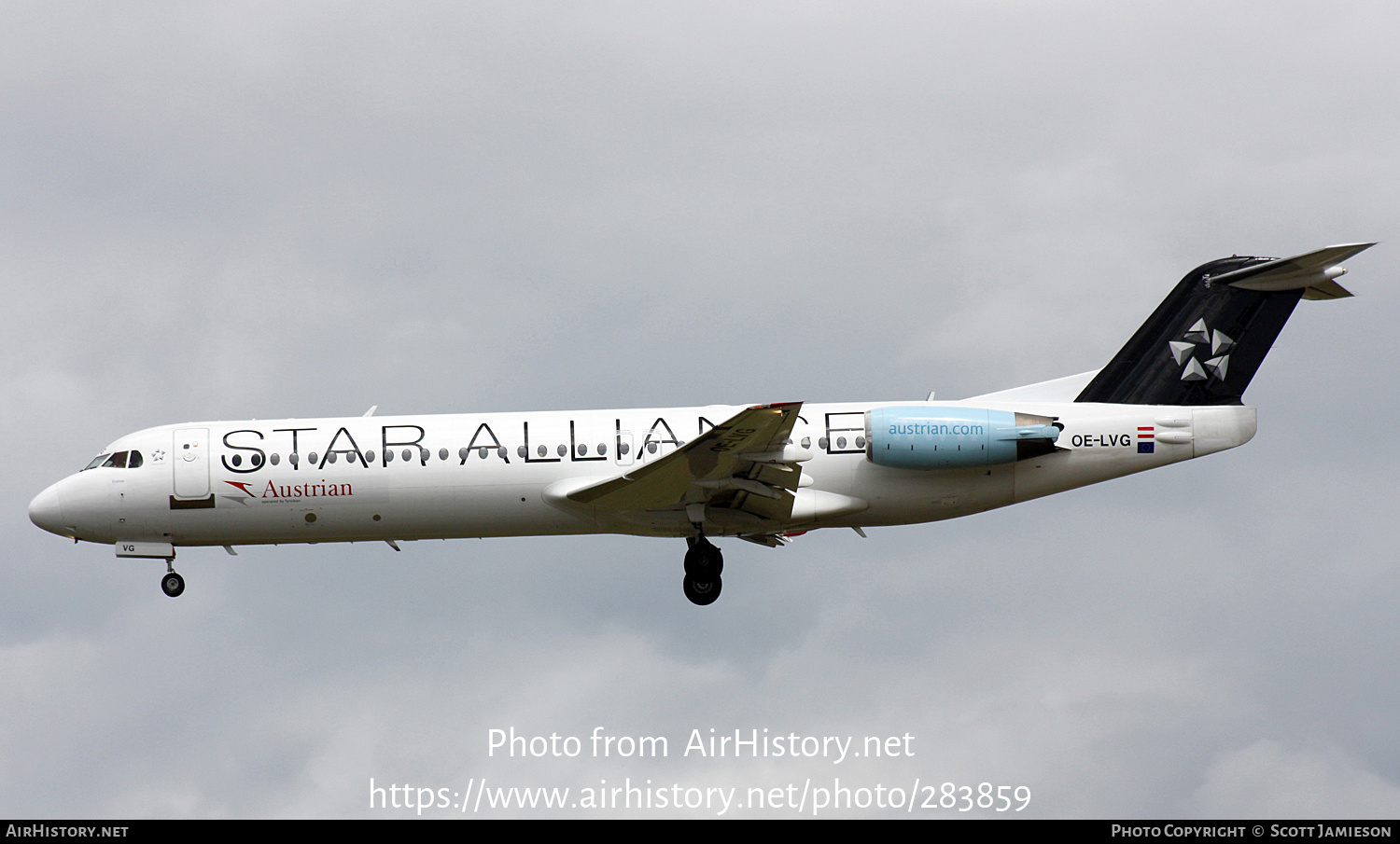 Aircraft Photo of OE-LVG | Fokker 100 (F28-0100) | Austrian Airlines | AirHistory.net #283859