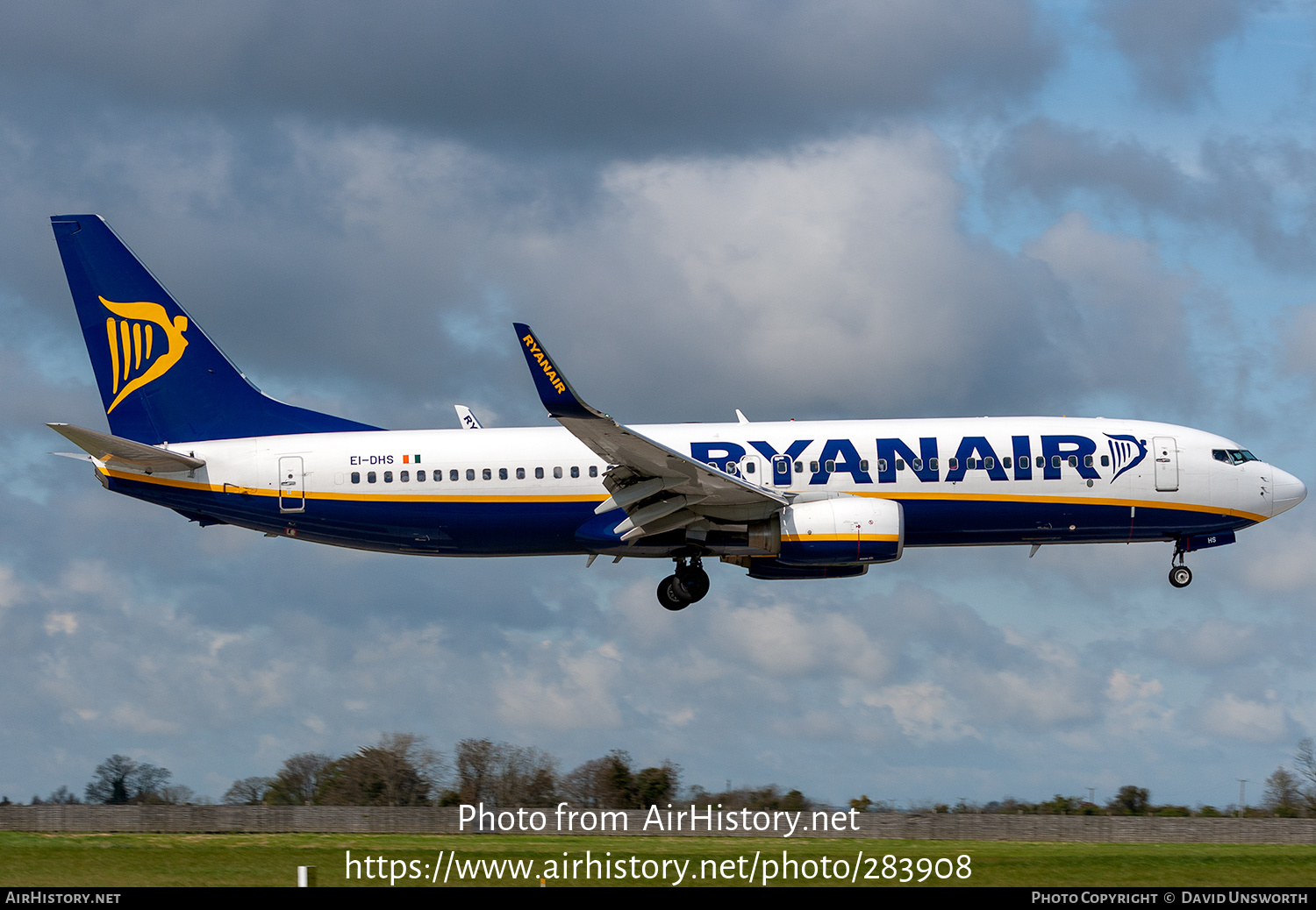 Aircraft Photo of EI-DHS | Boeing 737-8AS | Ryanair | AirHistory.net #283908