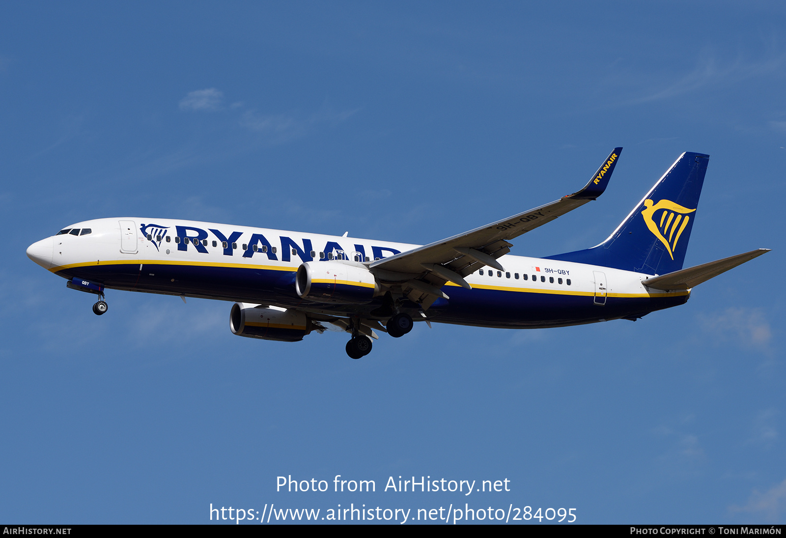 Aircraft Photo of 9H-QBY | Boeing 737-8AS | Ryanair | AirHistory.net #284095