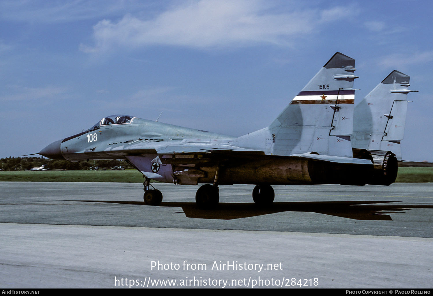 Aircraft Photo of 18108 | Mikoyan-Gurevich MiG-29A (9-12A) | Yugoslavia - Air Force | AirHistory.net #284218