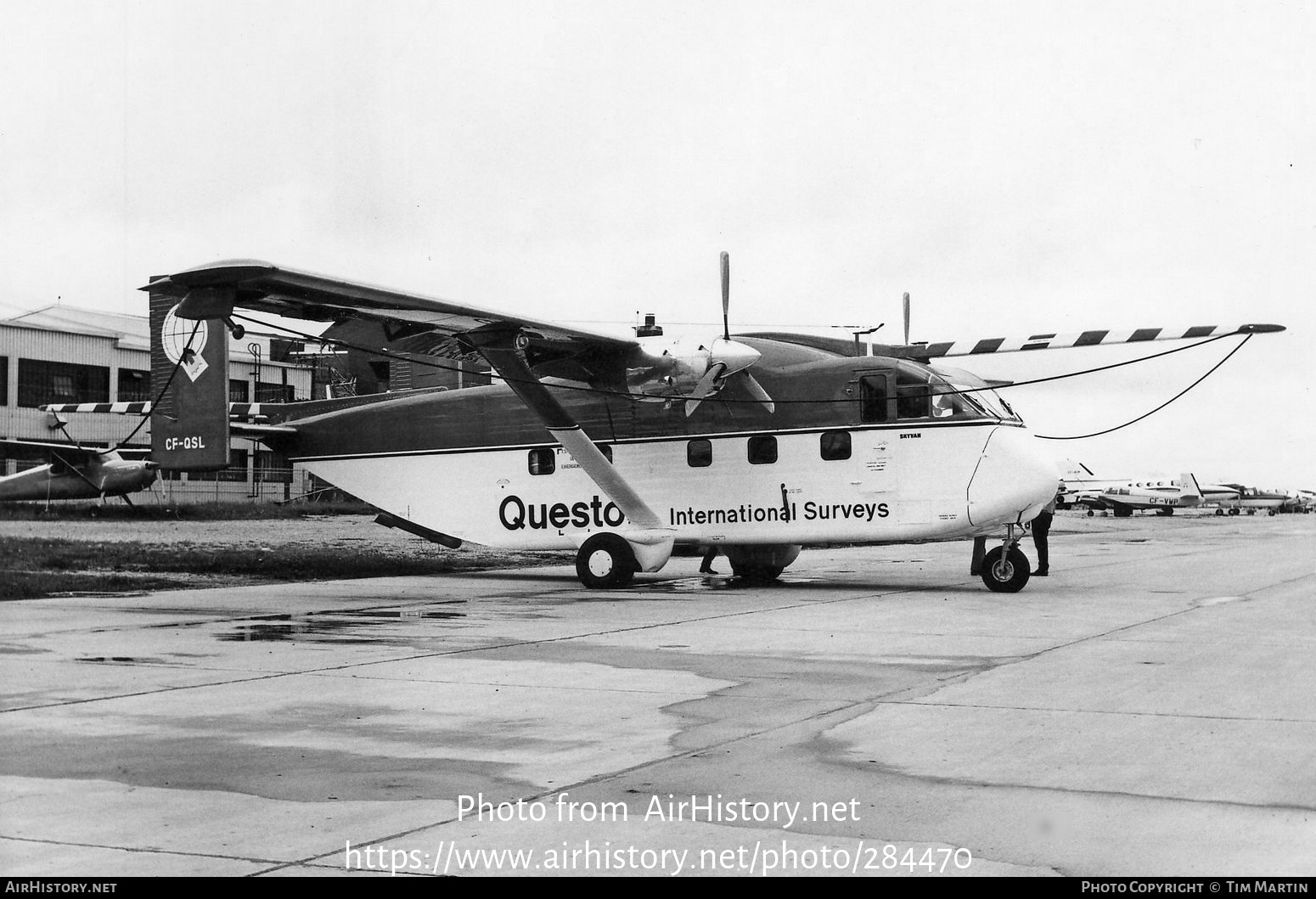 Aircraft Photo of C-FQSL | Short SC.7 Skyvan 3-100 | Questor International Surveys | AirHistory.net #284470