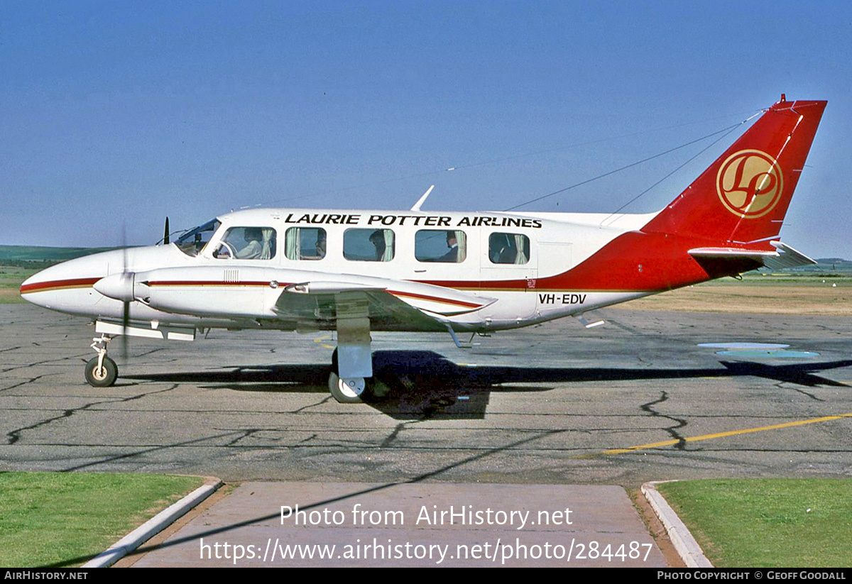 Aircraft Photo of VH-EDV | Piper PA-31-350 Navajo Chieftain | Laurie Potter Airlines | AirHistory.net #284487