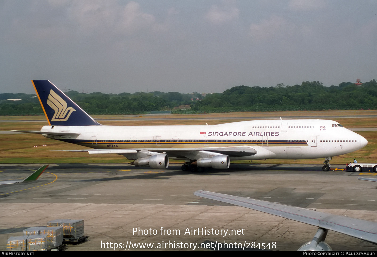 Aircraft Photo of N117KC | Boeing 747-312 | Singapore Airlines | AirHistory.net #284548