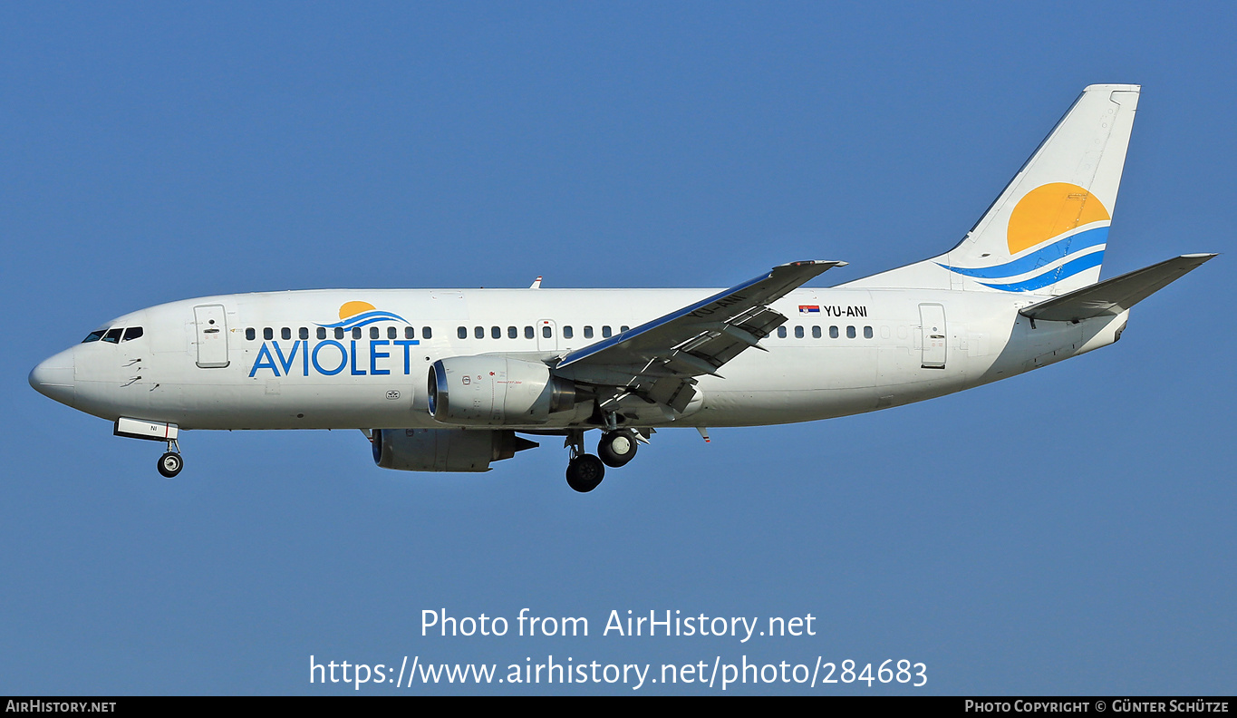 Aircraft Photo of YU-ANI | Boeing 737-3H9 | Aviolet | AirHistory.net #284683