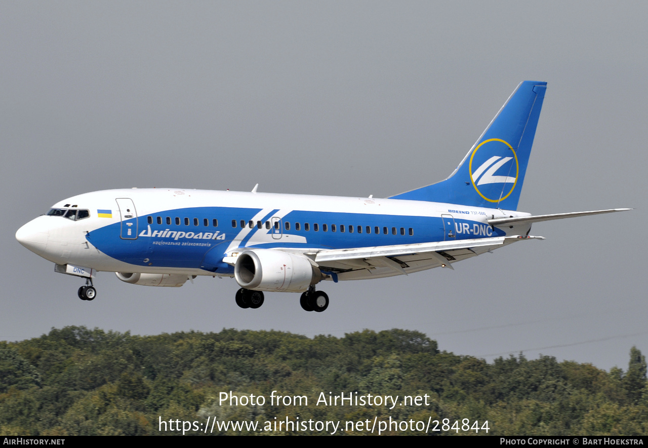 Aircraft Photo of UR-DNC | Boeing 737-5L9 | Dniproavia | AirHistory.net #284844