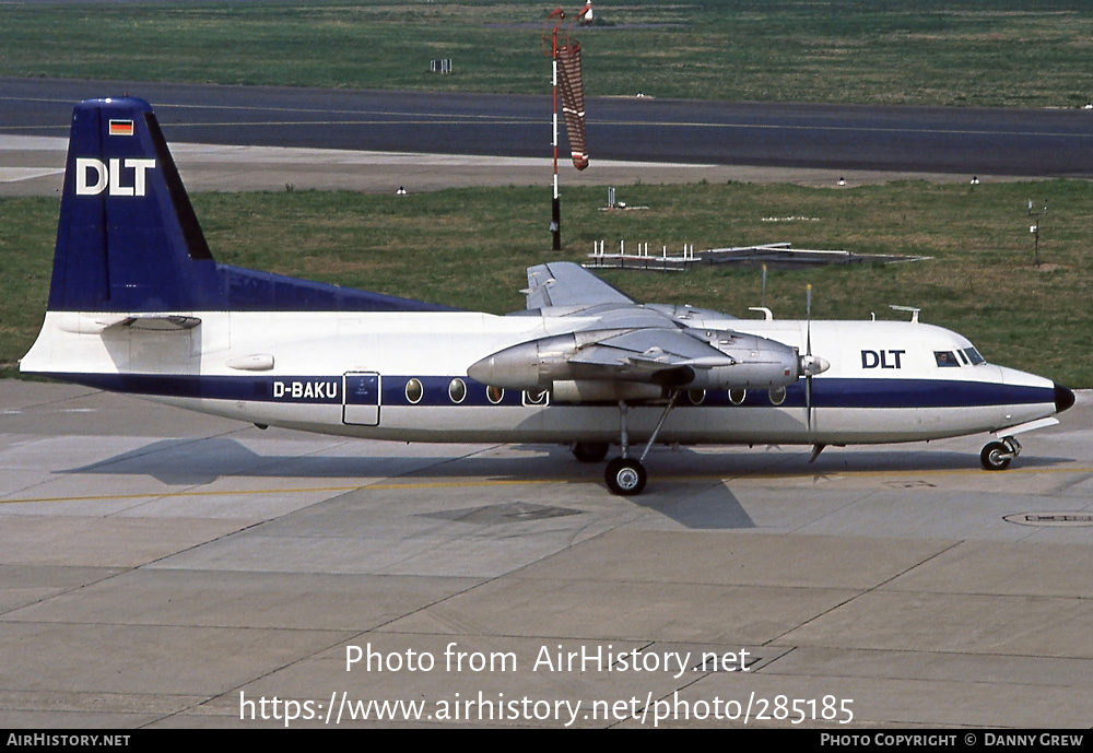 Aircraft Photo of D-BAKU | Fokker F27-200 Friendship | DLT - Deutsche Luftverkehrsgesellschaft | AirHistory.net #285185