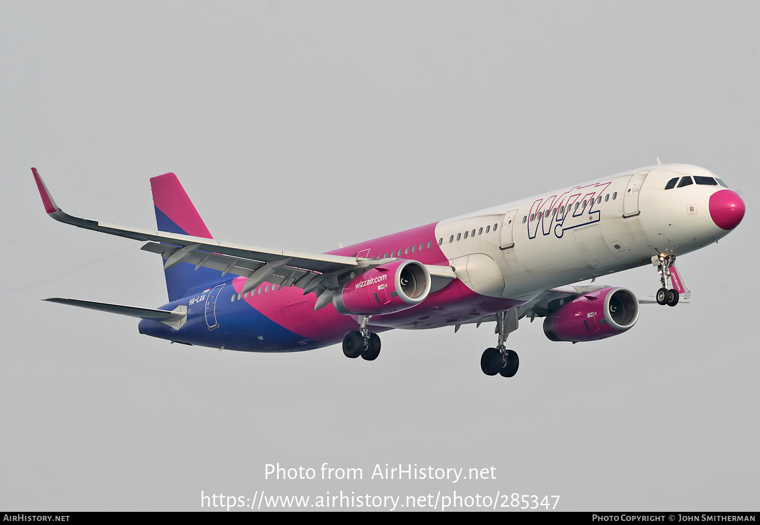 Aircraft Photo of HA-LXA | Airbus A321-231 | Wizz Air | AirHistory.net #285347